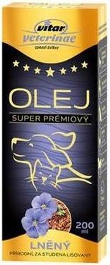 VITAR Veterinae Leinöl 200 ml Omega 3 6 Hunde Katzen Gesundheit