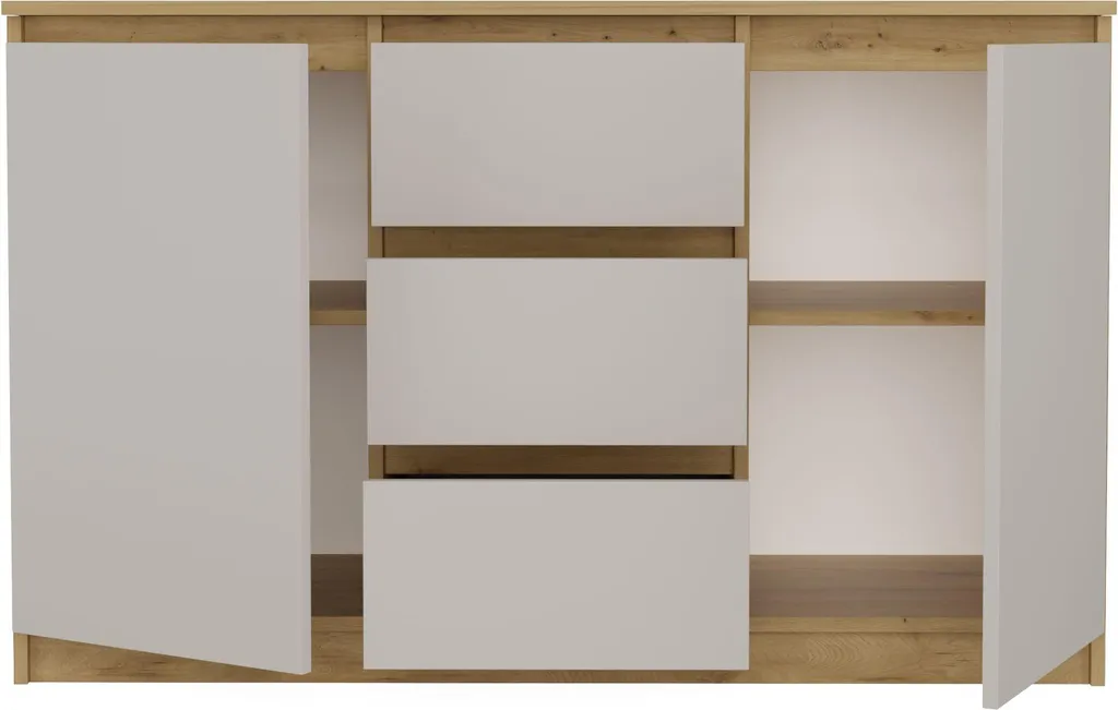 Commode ELBE : solution de rangement large en chêne pour maison ordonnée