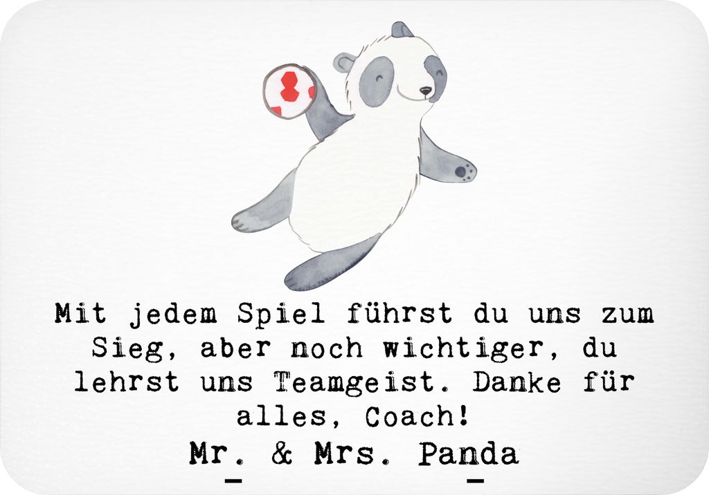 Mr. & Mrs. Panda magnet Handball Trainerin Dankeschön - Weiß - Geschenk, Taktik, Sportart, Mit jedem Spiel, Danksagung, Hingabe, Kühlschrankmagn...