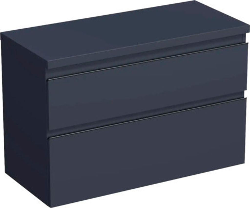 Jungborn Waschtischunterschrank TRENTA BxHxT 96,7 x 64,6 x 44,5 cm Frontfarbe taubenblau matt TRE DESK 100 2Z B A9166