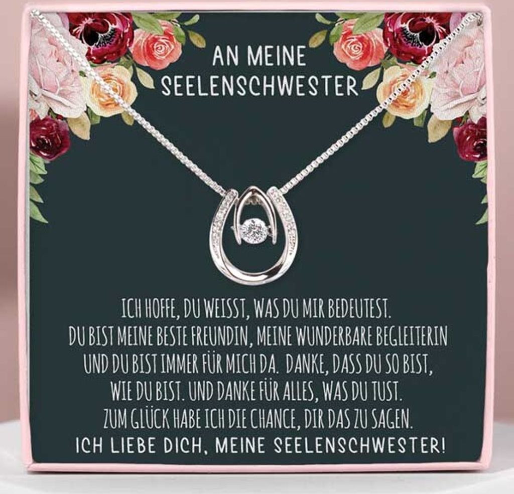 Halskette mit Zirkonia Kristallen für Damen - An meine Produktbild 