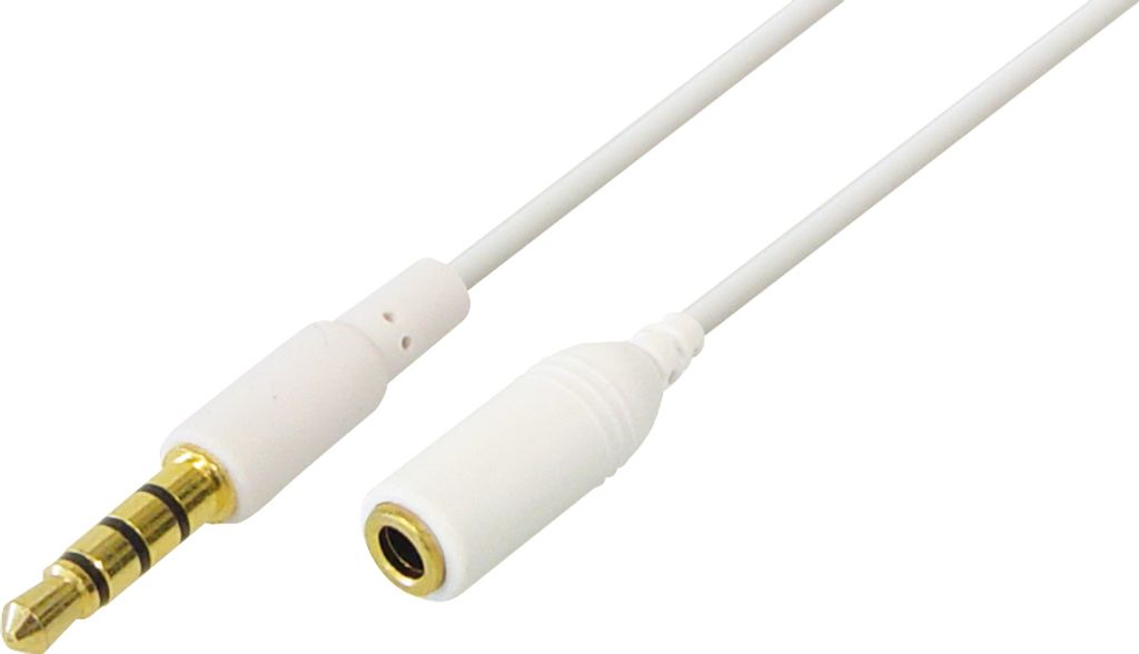 Zubehör Audiokabel für iPhone weiß vergoldete Kontakte