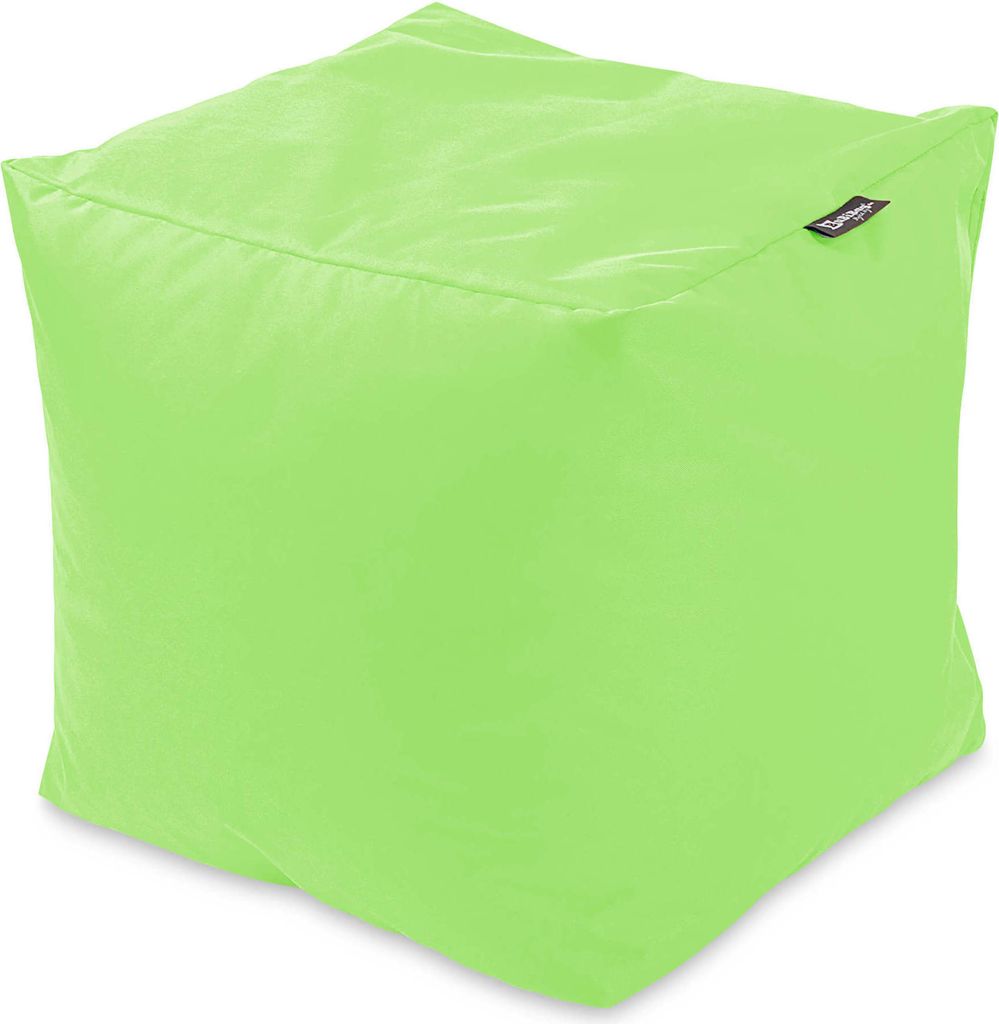 BuBiBag Pouf Bodenkissen Sitzkissen Yogakissen Hocker Neongrun 35T x 35B x 35H