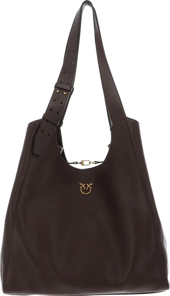 Sac à épaule PINKO cuir marron : l'élégance contre le désordre quotidien