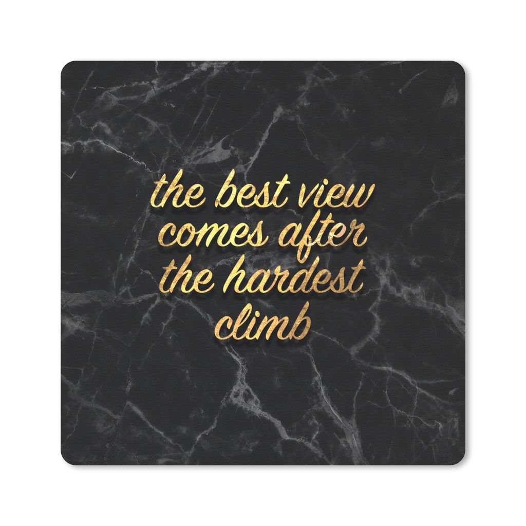 MuchoWow Mauspad Mousepad Zitate - Sprichwörter - Gold - Marmor 20x20 cm - Mousepads - Maus Mat - Pad - Mausunterlage - Desk Mat - Bureauartikeln