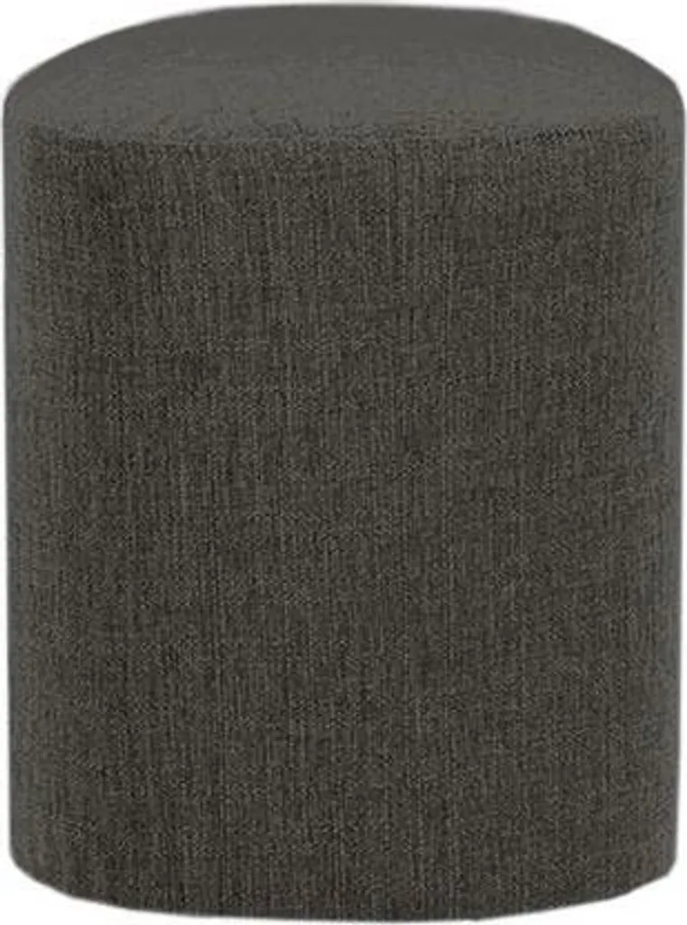 Pouf rond Bergamo 96 en tissu haut de gamme avec assise grand confort