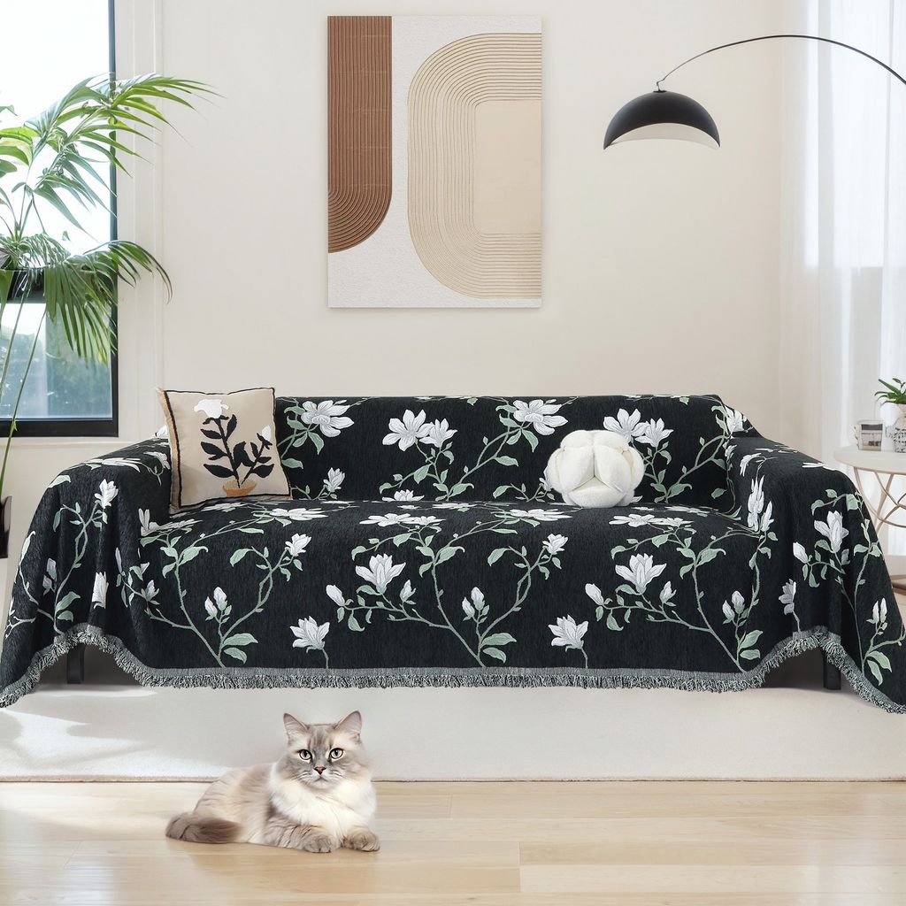 Doppelseitig boho tagesdecke, Kuscheldecke mit Fransen, bettüberwurf Baumwolle Muster Couchdecke Sesseldecke Wendedecke Couch Überwurf Vielseitig...