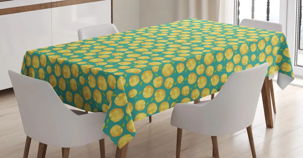 Tovaglia per Esterni ABAKUHAUS 140x200 - Colori Resistenti Senape