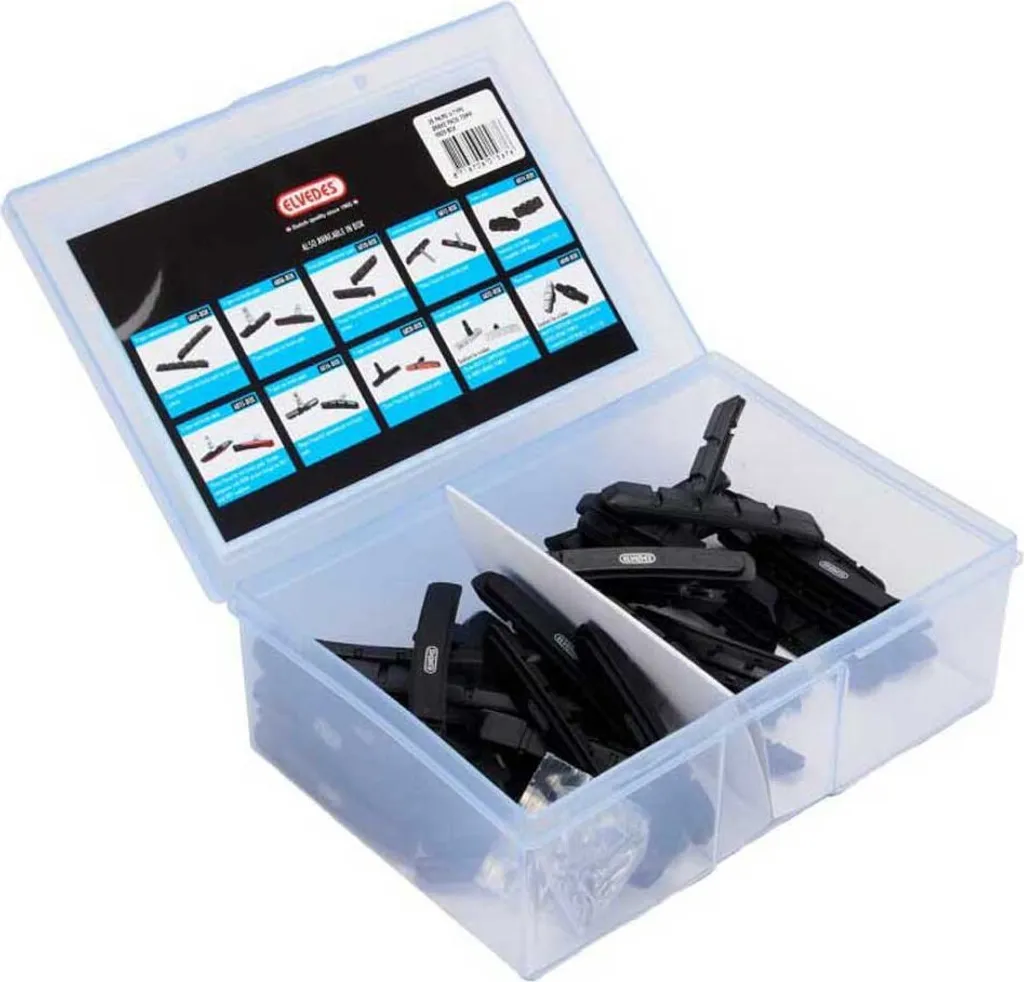 Patins de frein Elvedes V-type 72mm Noir pour Jante - Lot de 25 paires