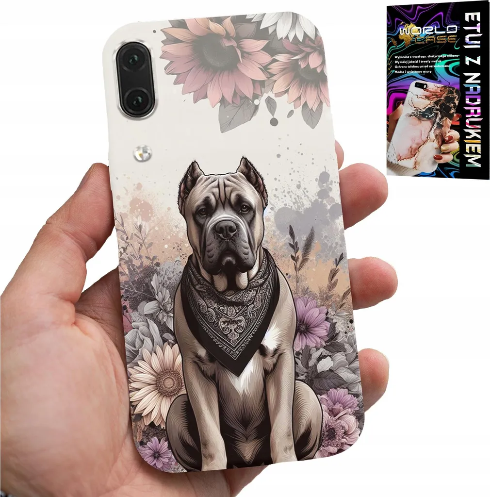 Protezione Huawei P20: Custodia in TPU Cani + Pellicola Vetro