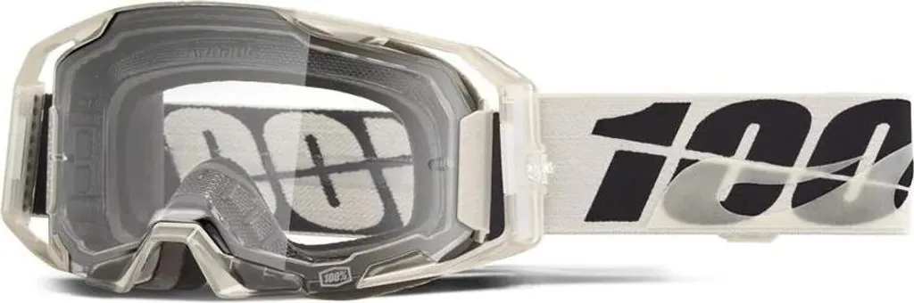 Masque de Cross 100% Armatic Pitch Blanc avec Écran de Protection Clear