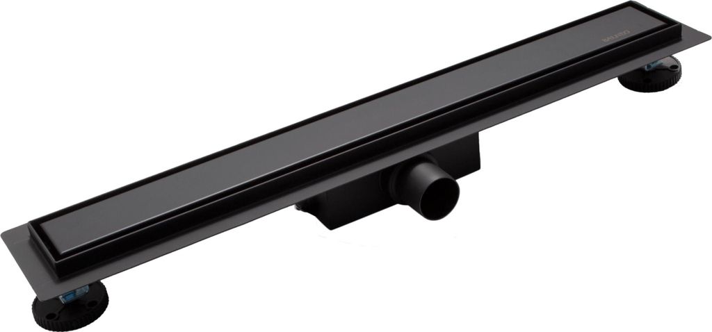 Balneo | Duplex Next 2in1 Ablauf Linial - 60 Cm - Schwarzer Teflon - Durchfluss 56 L/min - Edelstahl Ablauf