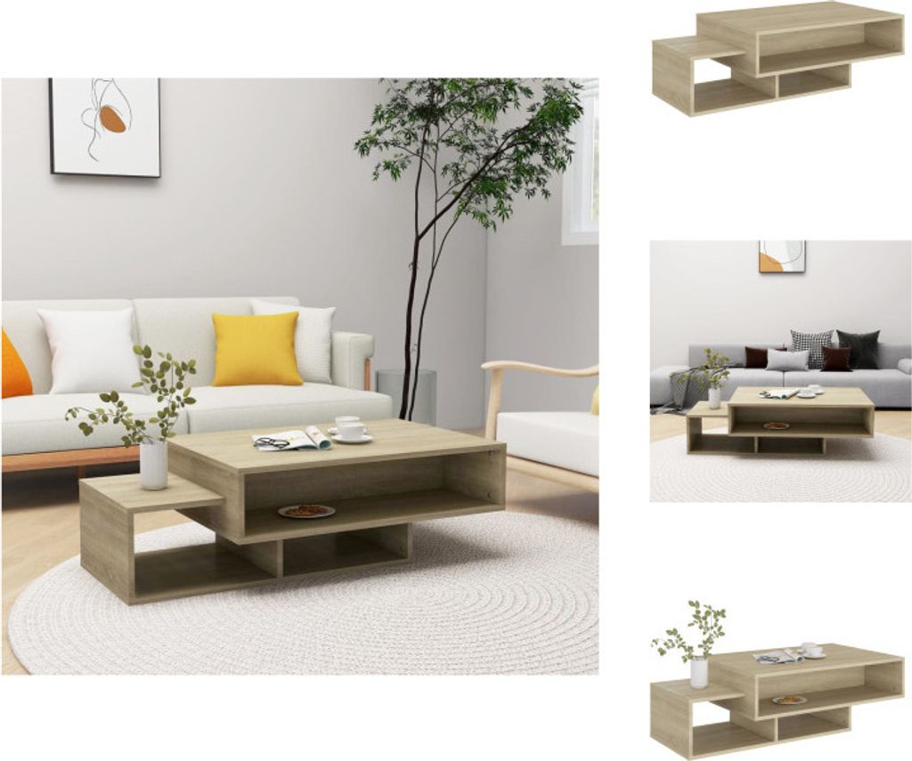 vidaXL Couchtisch Sonoma-Eiche 105x55x32 cm Holzwerkstoff - Couchtische