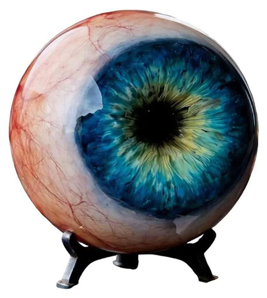Realistische Augapfel-Figur, Horror-3D-Augenskulptur, gotische Grusel-Augapfel-Figur für Spukhaus-Fotokabinen-Requisiten, Halloween-Party-Zubehör