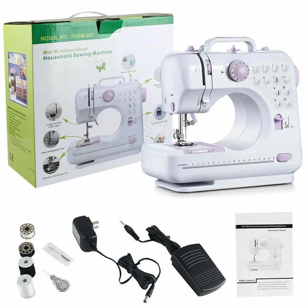 Réparez vos vêtements avec cette mini-machine à coudre 12 points blanche