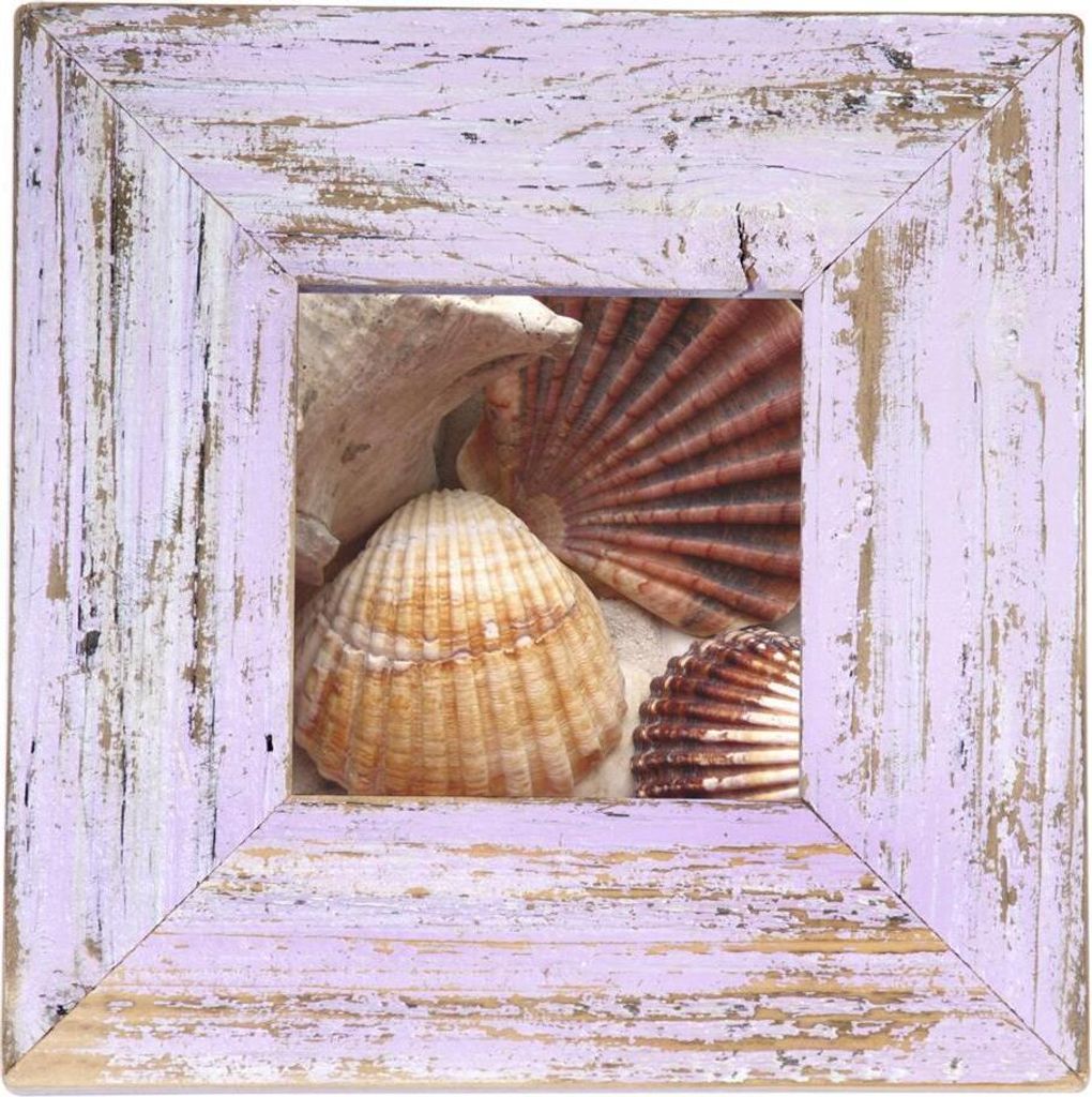 Großer Landhaus Bilderrahmen 50x70 cm Rose aus recyceltem Alt-Holz handgefertigtes Unikat