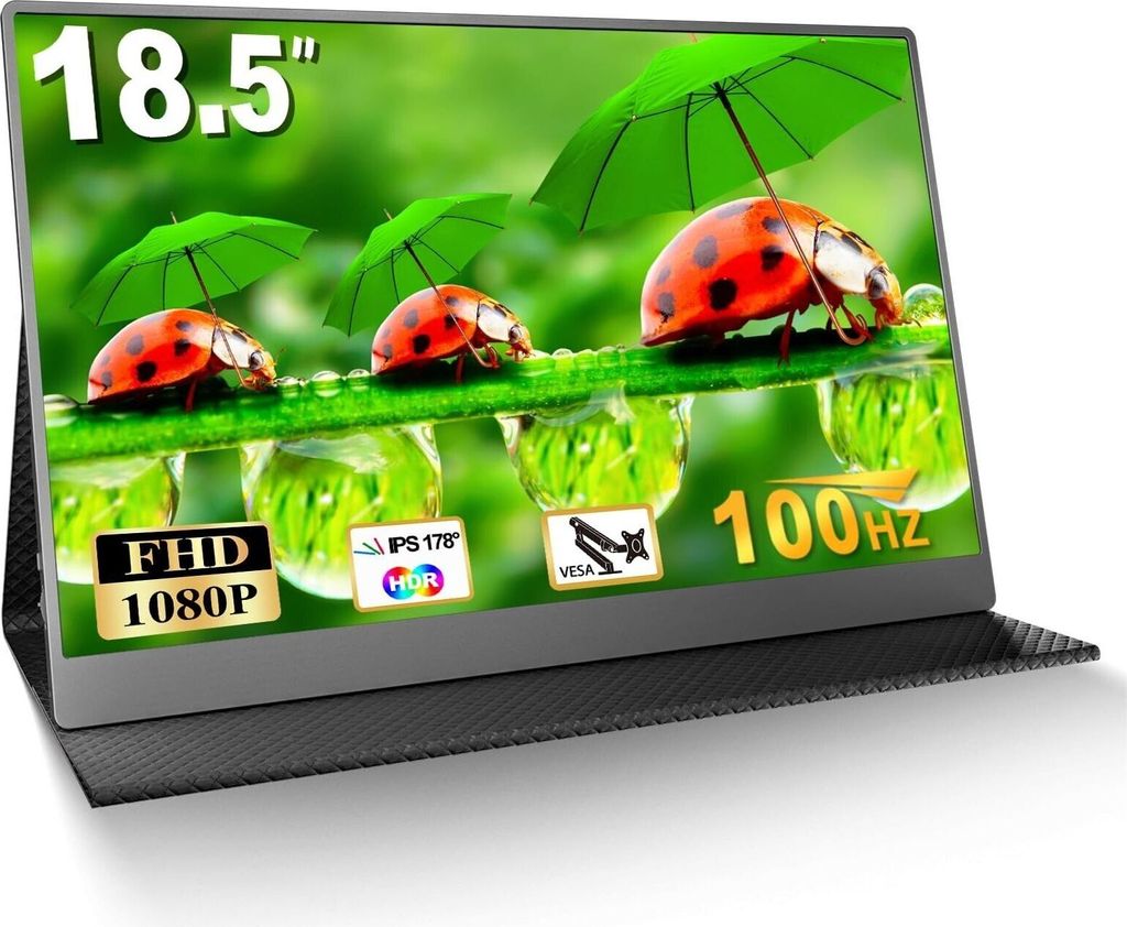 Tragbarer Monitor 18,5 Zoll Tragbarer Gaming Bildschirm Produktbild 