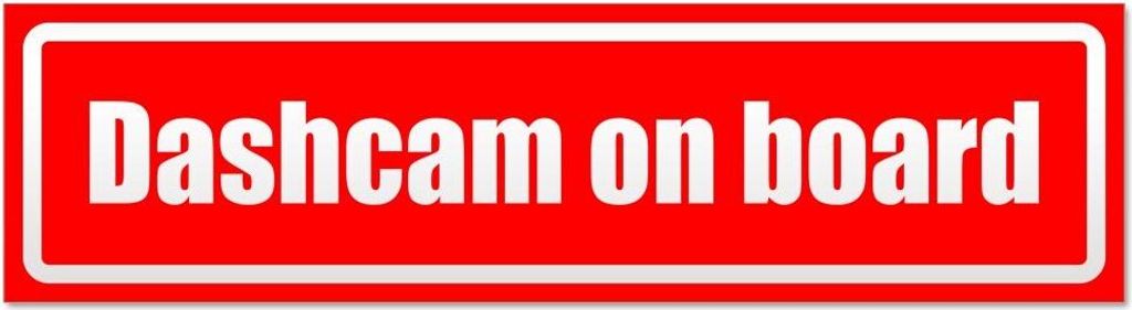 Kiwistar - Autoaufkleber - Rot - 60 x 16 cm - Dashcam on Board invertiert - Hinweis Aufkleber Sticker für Auto, Kfz, Fahrrad, PKW, LKW