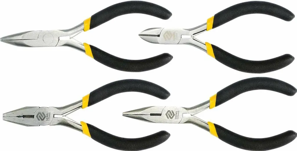 Set Pinze Mini 125mm per Bijoux e Piccola Elettricità - 4 Pz