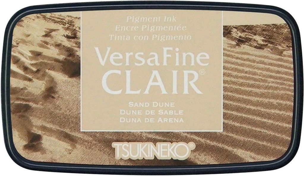 Tsukineko VF-CLA-455 VersaFine Clair Stempelkissen-Beige, Sand Dune-Groß-Deckend, Wasserfest, Beständig Gegen Ausbleichen-Embossing, pad size: 7....