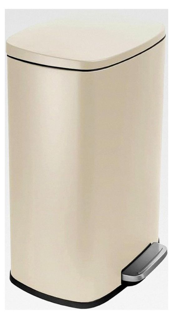 Mülleimer 50L aus Edelstahl, Küchenabfalleimer mit Softclose-Deckel, Einzelfach, Hygienische Abdeckung, Robuste Konstruktion, Mistkübel für Kü...