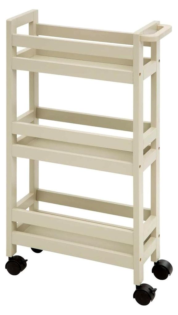 5five - Servierwagen mit Rollen 3 Ebenen Colorama Naturbeige