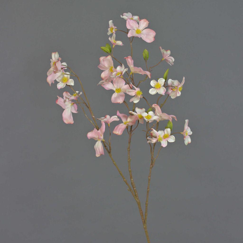 artplants.de Hartriegel künstlich NARIUS mit Blüten, rosa, 85cm - Kunst Hornstrauch