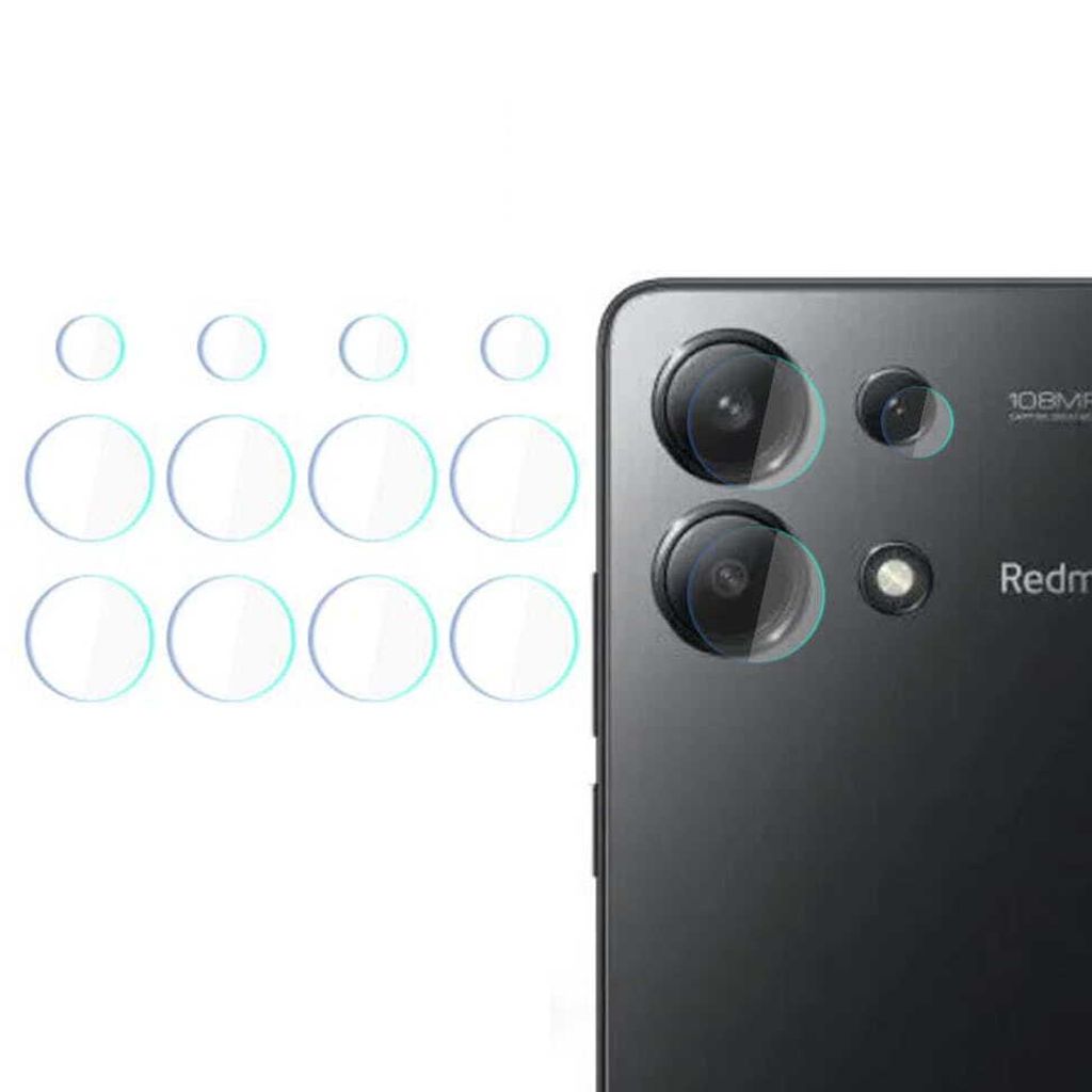 3MK Protezione Obiettivo Fotocamera Per Redmi Note 12 4G: Vetro Ibrido Infrangibile, 4 Pezzi, Ultra Sottile