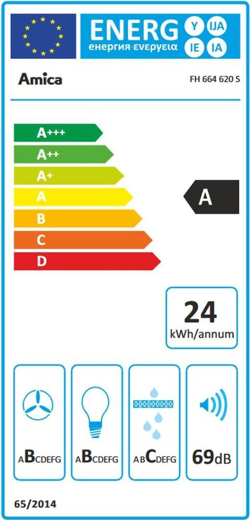 Amica - FH 664 620 S - Flachschirmhaube - 60 cm - Schwarz Produktbild 2
