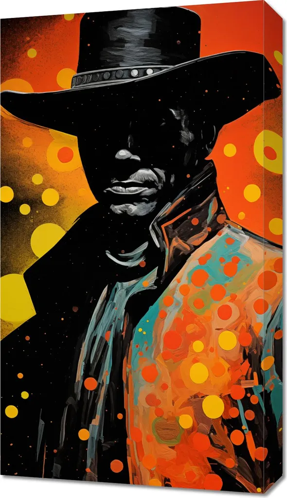 Image Cowboy de l'univers 40 x 70 cm - Déco Murale Salon et Bureau Geek