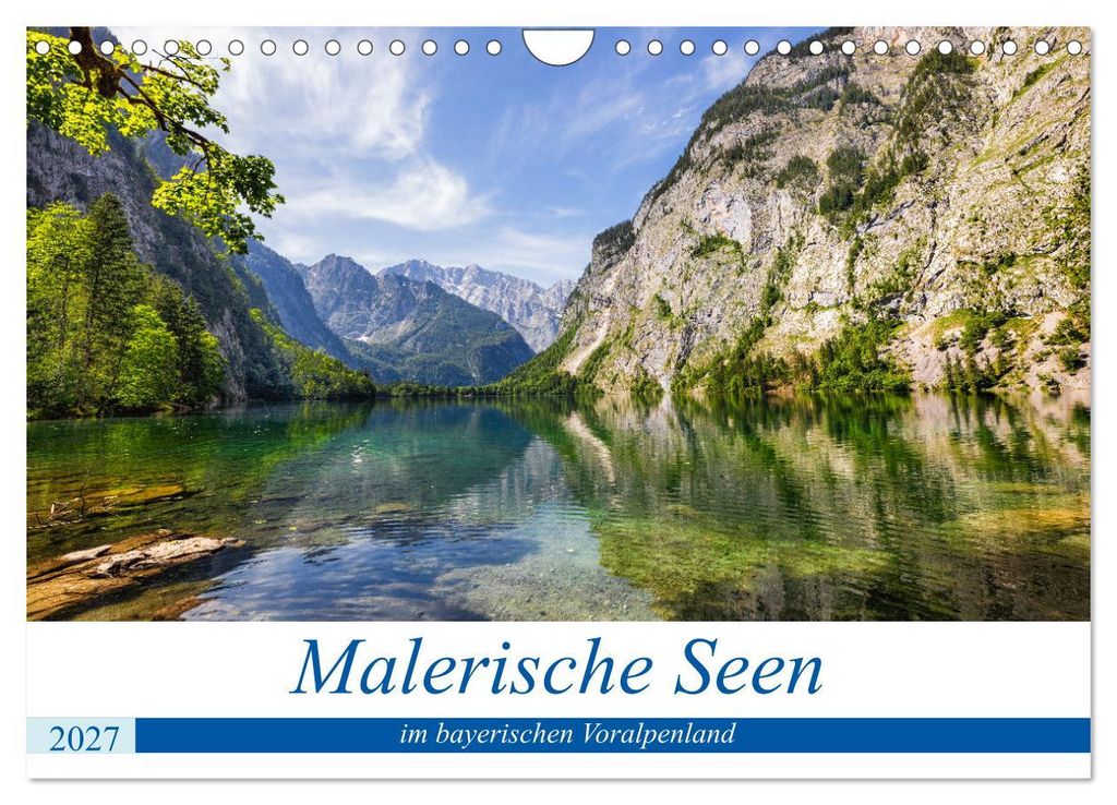 Malerische Seen im bayerischen Voralpenland (Wandkalender 2027 DIN A4 quer), CALVENDO Monatskalender