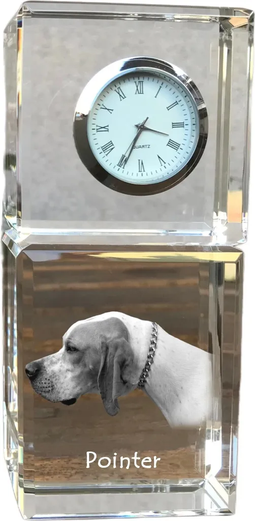 Regalo Memoria Cane: Orologio Cristallo Pointer Inglese Art-Dog