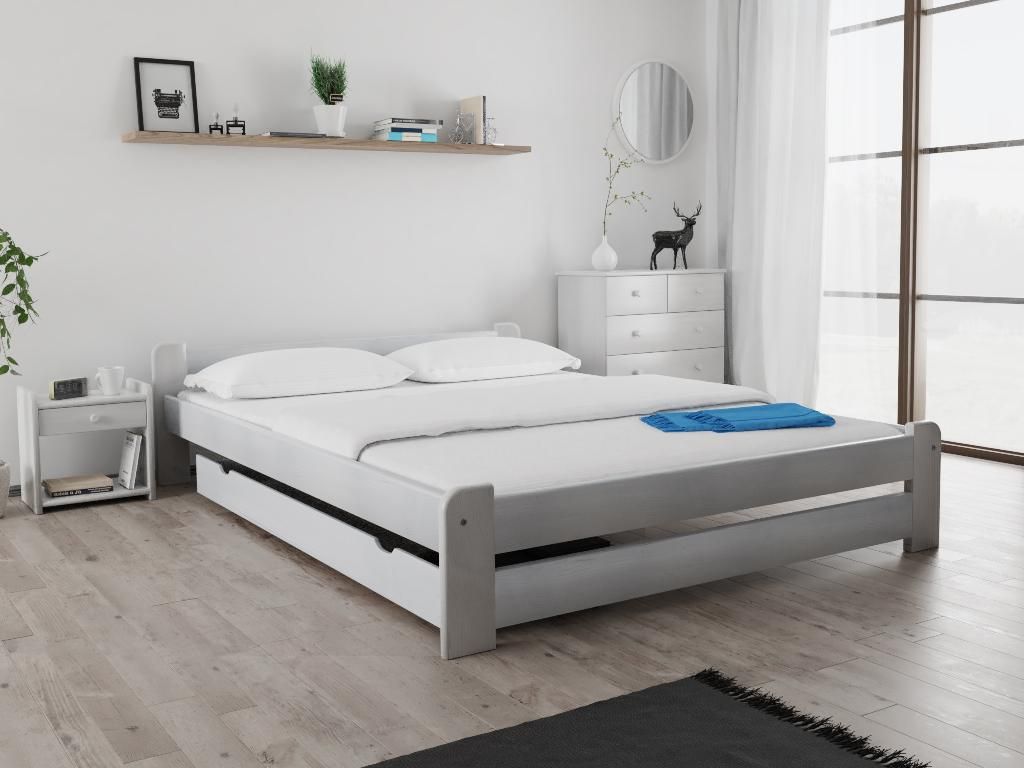 Bett Emily 140 x 200 cm, Weiß Matratze: Ohne Matratze, Produktbild 