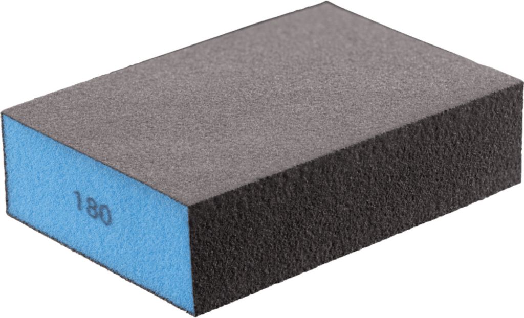 PFERD TOOLS Wasserfester Schleifschwamm 69x98x26 mm A180 vierseitig für universelle Anwendung
