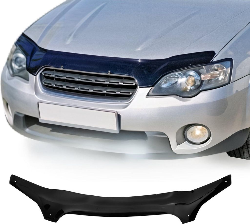 Motorhaube Deflektor Steinschlagschutz für Subaru Legacy IV 2003-2009 Schwarz