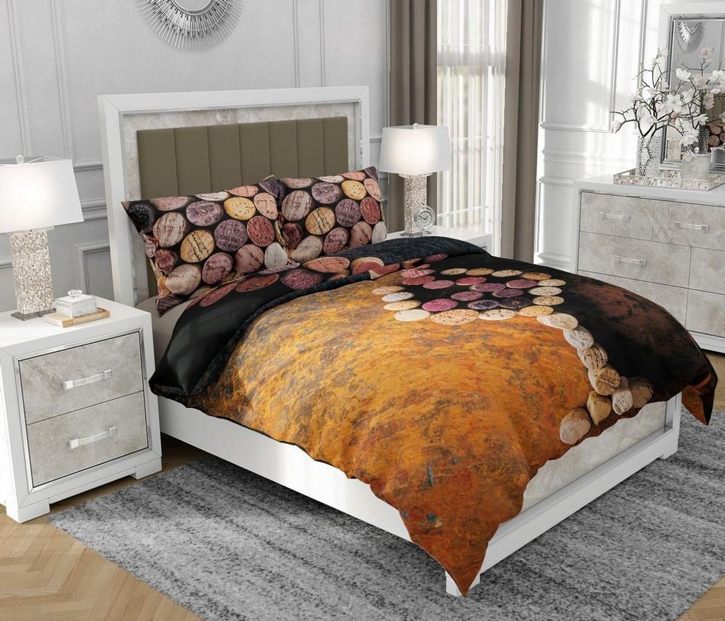 Bettwäsche 140x200 cm + 2x70x80 cm, 3-teilig, 100% Baumwolle, Satin, Reißverschluss, abstrakt, Bunt - SOVIO | So.0180