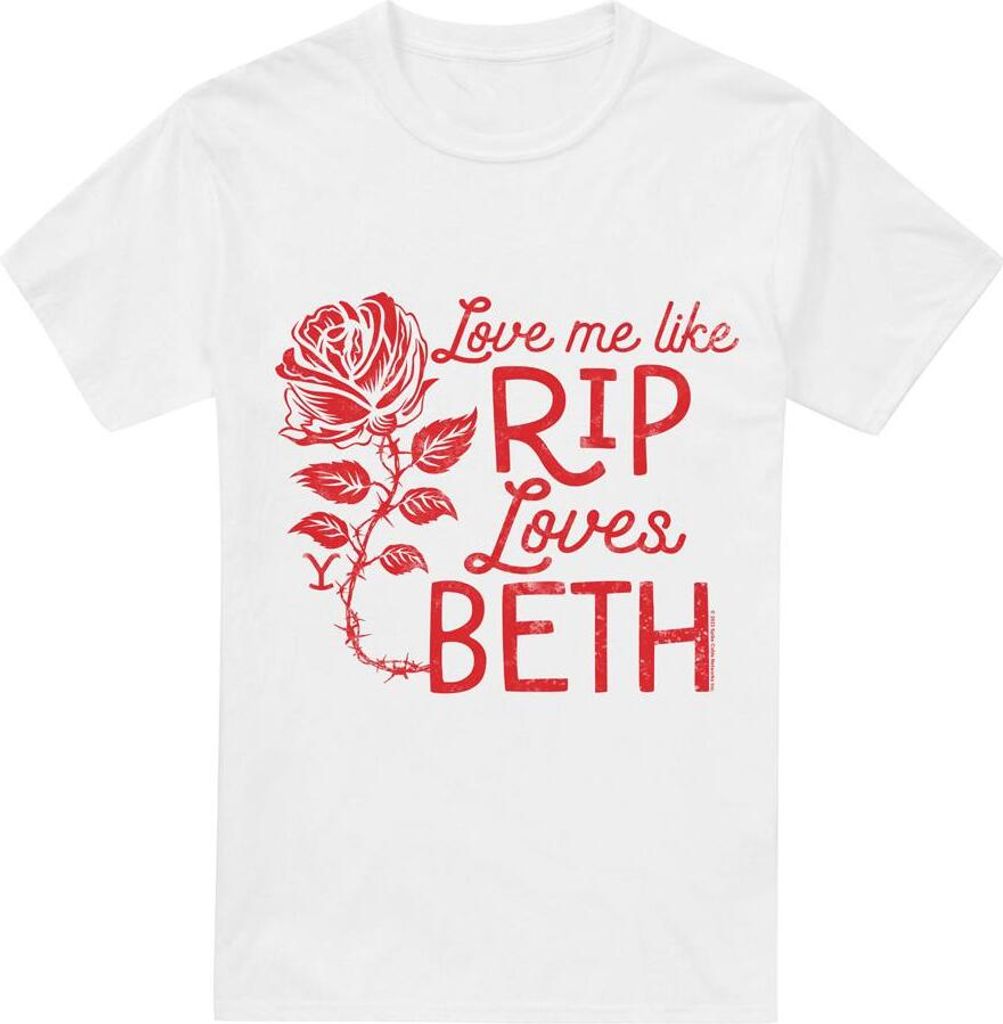 Yellowstone - "Love Me Like Rip Loves Beth" T-Shirt für Herren TV13420 (L) (Weiß)