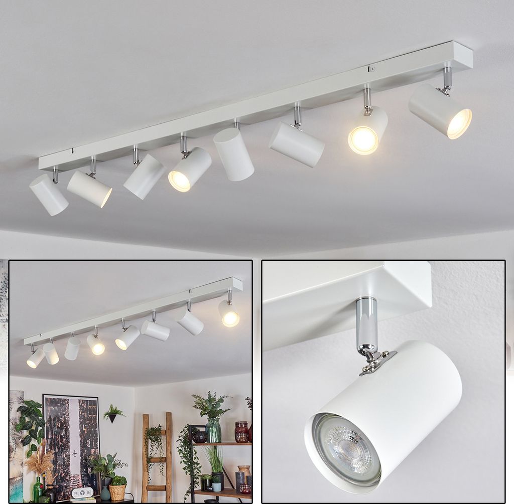 Berlingo Deckenlampe aus Metall in Weiß/Chromfarben