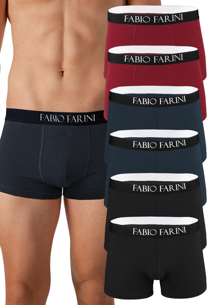 Fabio Farini - 6 Stück Herren Boxer Unterhosen Baumwolle - Produktbild 