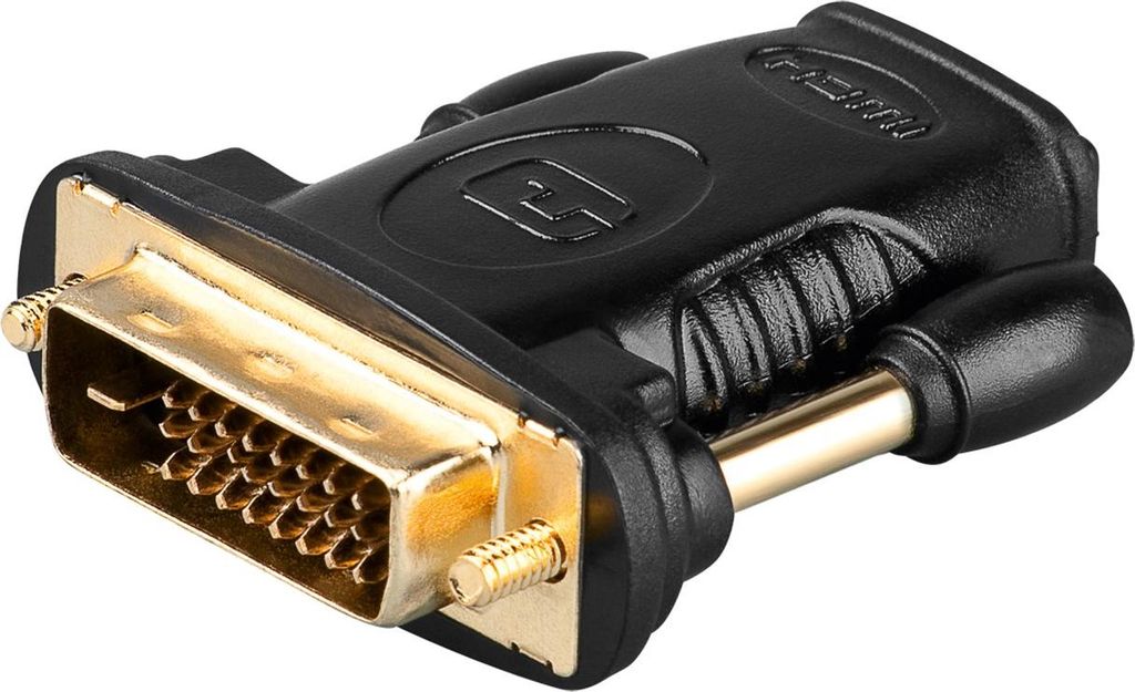 Goobay 68931 Adaptateur HDMI™/DVI-D, doré, 1 pc. en sachet Image du produit 