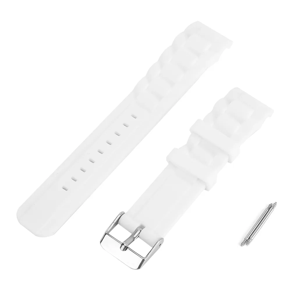 Ricambio Cinturino Orologio Silicone - Fibbia Pin Acciaio Robusta