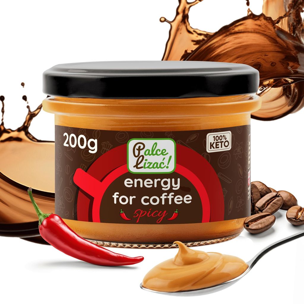 PALCE LIZAĆ Energie für Kaffee mit Chili 200g - Bulletproof Coffee Mix mit Ghee & Kokosöl - Natürlich & Laktosefrei - Mit Zimt, Kardamom & Vanille