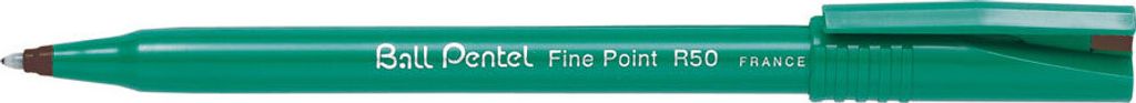Pentel Pentel Tintenroller Ball Pentel R50 0,4mm braun Rundspitze nicht dokumentenecht