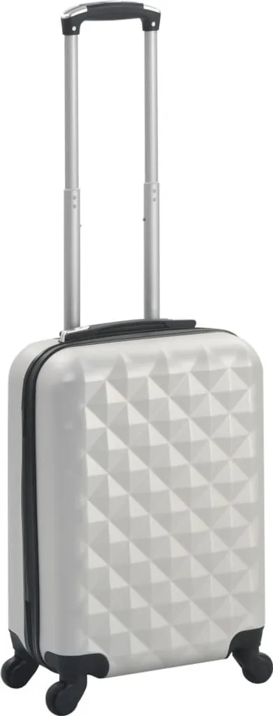Trolley Argent Clair ABS Anti-Choc - Valise Rigide pour Protéger vos Biens