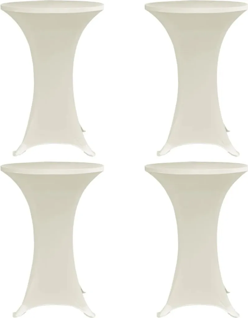 Set 4 Fodere Tavolo Bar Panna Ø 70 cm | Tessuto Tecnico Elasticizzato