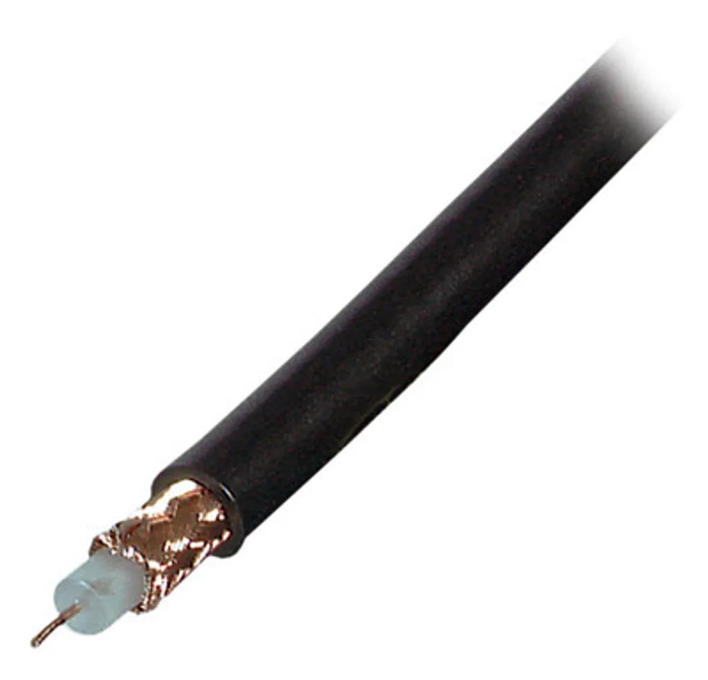 Câble coaxial RG59 pour caméra surveillance et TV noir 75 Ohm 100m