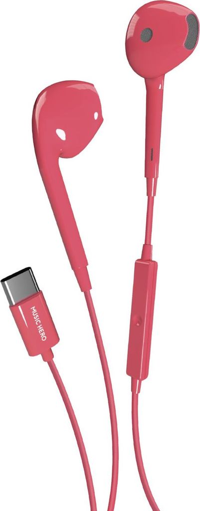 SBS Tubb Kabelgebundene Ohrhörer mit USB-C-Anschluss, Pink