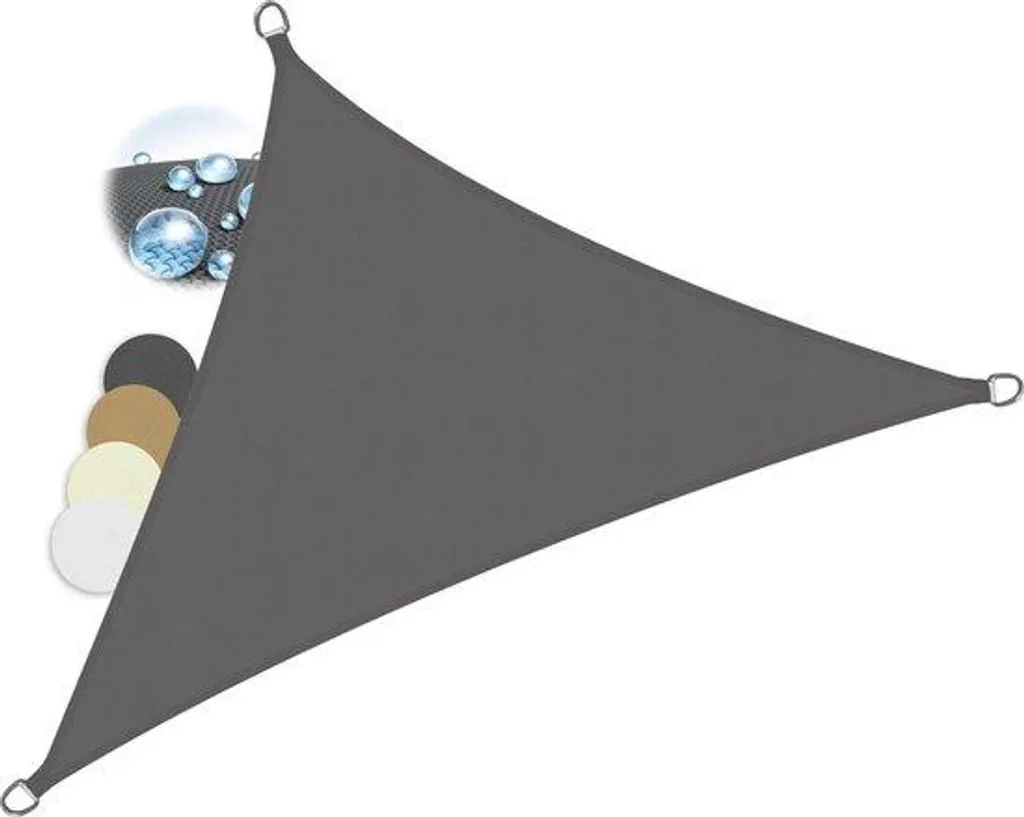 Bâche triangulaire 6x4 m anthracite : finie la chaleur sous la toile