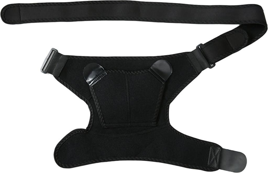 Cross Border Fitness-Schultergurt für Damen und Herren, verstellbar, einseitig, atmungsaktiv, schützend und wärmend – schwarz