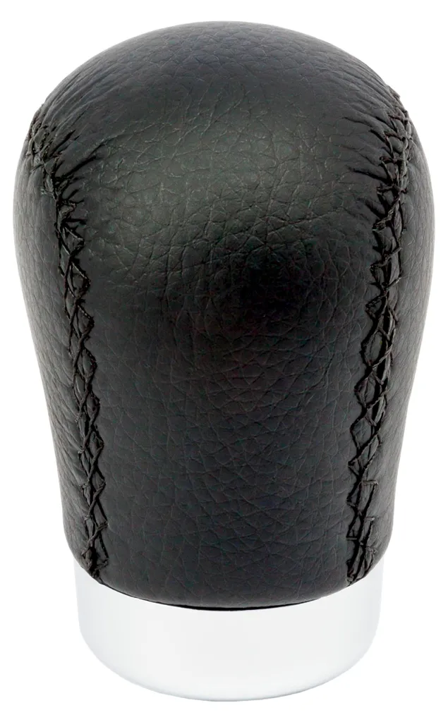 Pommeau de levier de vitesse court noir et simili cuir style sport
